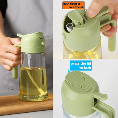 Oil Dispenser Bottle Vinegar Bottle 1000ml Bottle for Cooking Lead for Kitchen pack of 1